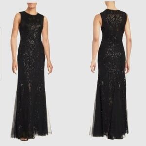 Vera Wang Long Lace Dress with Sequins Size 8 (worn once)